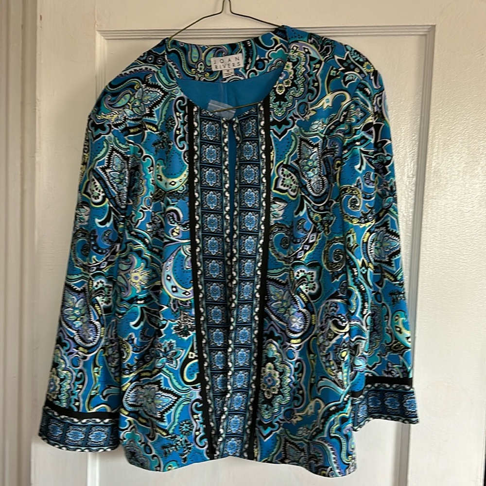 Joan Rivers turquoise jacket